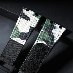 维瑞亚魔术贴帆布表带适用于爱彼皇家橡树离岸26470