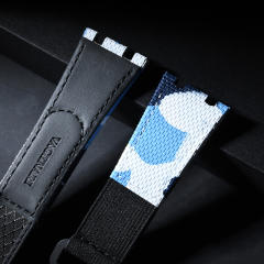 维瑞亚魔术贴帆布表带适用于爱彼皇家橡树离岸26470