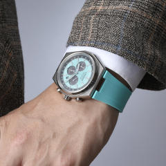 维瑞亚橡胶表带适用Citizen西铁城光动能三眼计时钛合金男CA4610