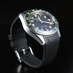 维瑞亚橡胶表带适用于浪琴先行者祖鲁时间39mm L3.802.4..