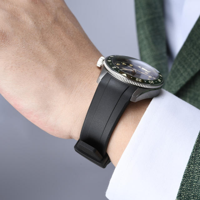 维瑞亚橡胶表带适用于浪琴先行者祖鲁时间39mm L3.802.4..