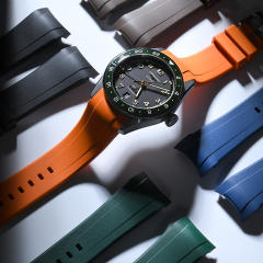 维瑞亚橡胶表带适用于浪琴先行者祖鲁时间39mm L3.802.4..