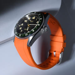 维瑞亚橡胶表带适用于浪琴先行者祖鲁时间39mm L3.802.4..