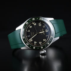 维瑞亚橡胶表带适用于浪琴先行者祖鲁时间39mm L3.802.4..