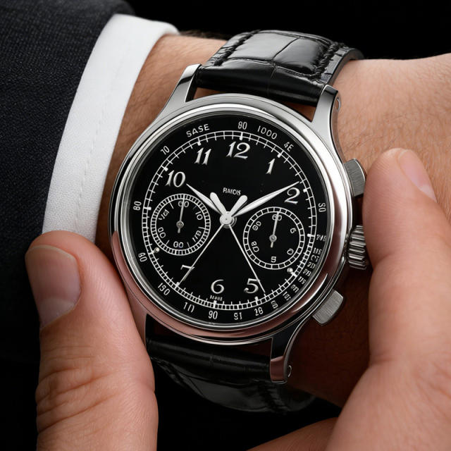 维瑞亚美洲鳄鱼皮表带适用于百达翡丽5370 复杂功能计时