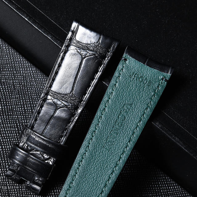 维瑞亚美洲鳄鱼皮表带适用于劳力士1908 39mm