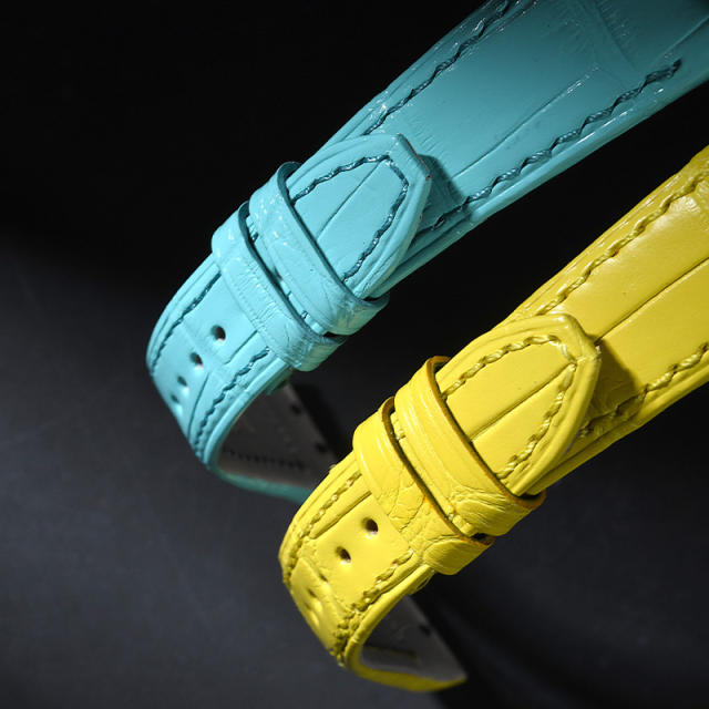 维瑞亚美洲鳄鱼皮表带适用于FM法穆兰V35