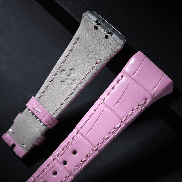 维瑞亚美洲鳄鱼皮表带适用于FM法穆兰V35