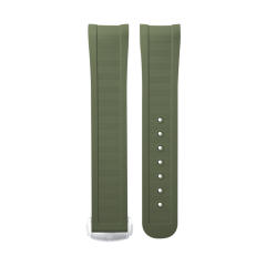 维瑞亚橡胶表带适用于欧米茄新海马300(日历6点位)折叠扣款