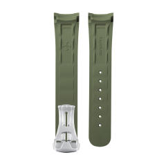 维瑞亚橡胶表带适用于欧米茄新海马300(日历6点位)折叠扣款