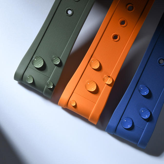 维瑞亚橡胶表带适用于欧米茄新海马300(日历6点位)折叠扣款