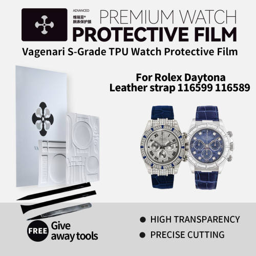 维瑞亚S双色TPU手表保护膜适用劳力士迪通拿皮带款116599 116589