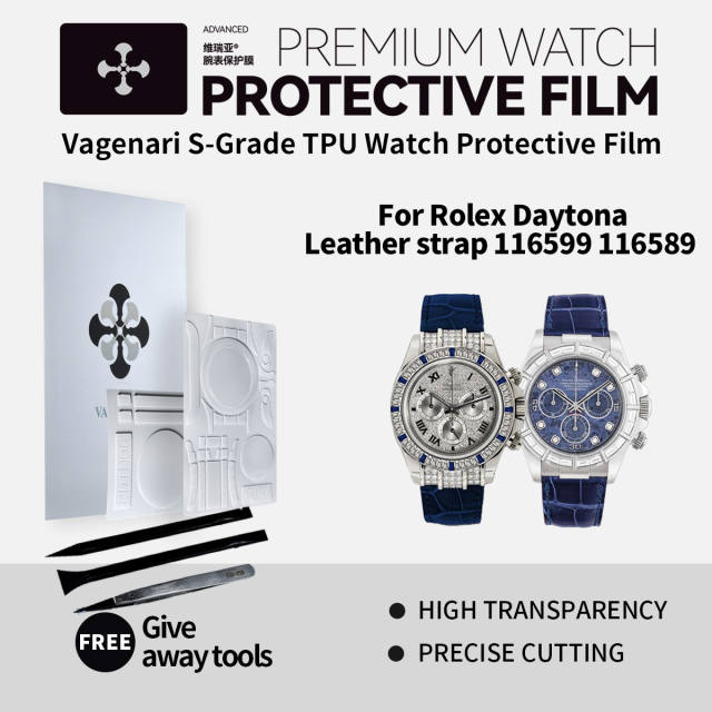 维瑞亚S双色TPU手表保护膜适用劳力士迪通拿皮带款116599 116589