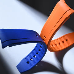 【适用双排字】维瑞亚橡胶表带适用于OMEGA海马300复古41mm系列