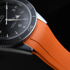 【适用双排字】维瑞亚橡胶表带适用于OMEGA海马300复古41mm系列