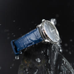 【仿鳄鱼皮纹】维瑞亚VAGENARI橡胶表带适用于积家大师39mm