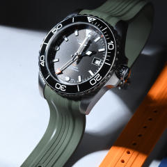 维瑞亚橡胶表带适用于浪琴康卡斯GMT 41mm