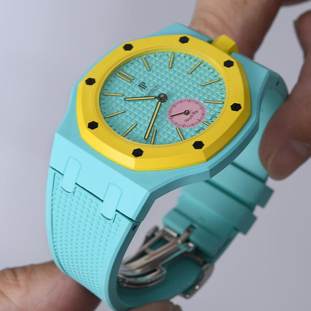 维瑞亚生物陶瓷表壳 氟橡胶表带适用Swatch AP Royal联名款含折叠扣