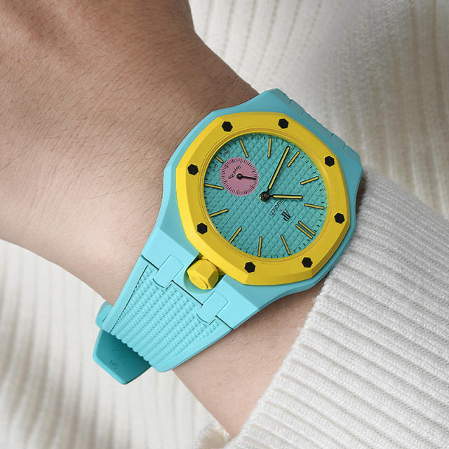 维瑞亚生物陶瓷表壳 氟橡胶表带适用Swatch AP Royal联名款含折叠扣