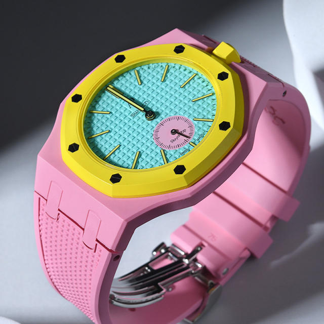 维瑞亚生物陶瓷表壳 氟橡胶表带适用Swatch AP Royal联名款含折叠扣