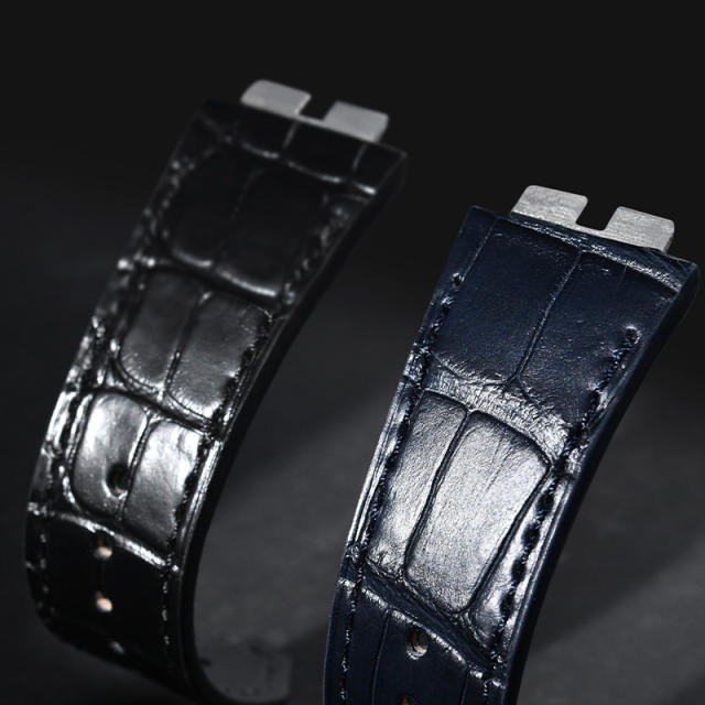 VAGENARI维瑞亚鳄鱼皮表带适用于宇舶刺青二代45mm418