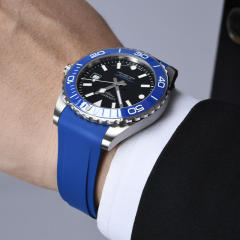 维瑞亚橡胶表带适用于浪琴三代康卡斯42mm
