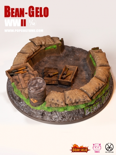 POP COSTUME 1/12 Scene Props Series Six-man battlefield platform scene