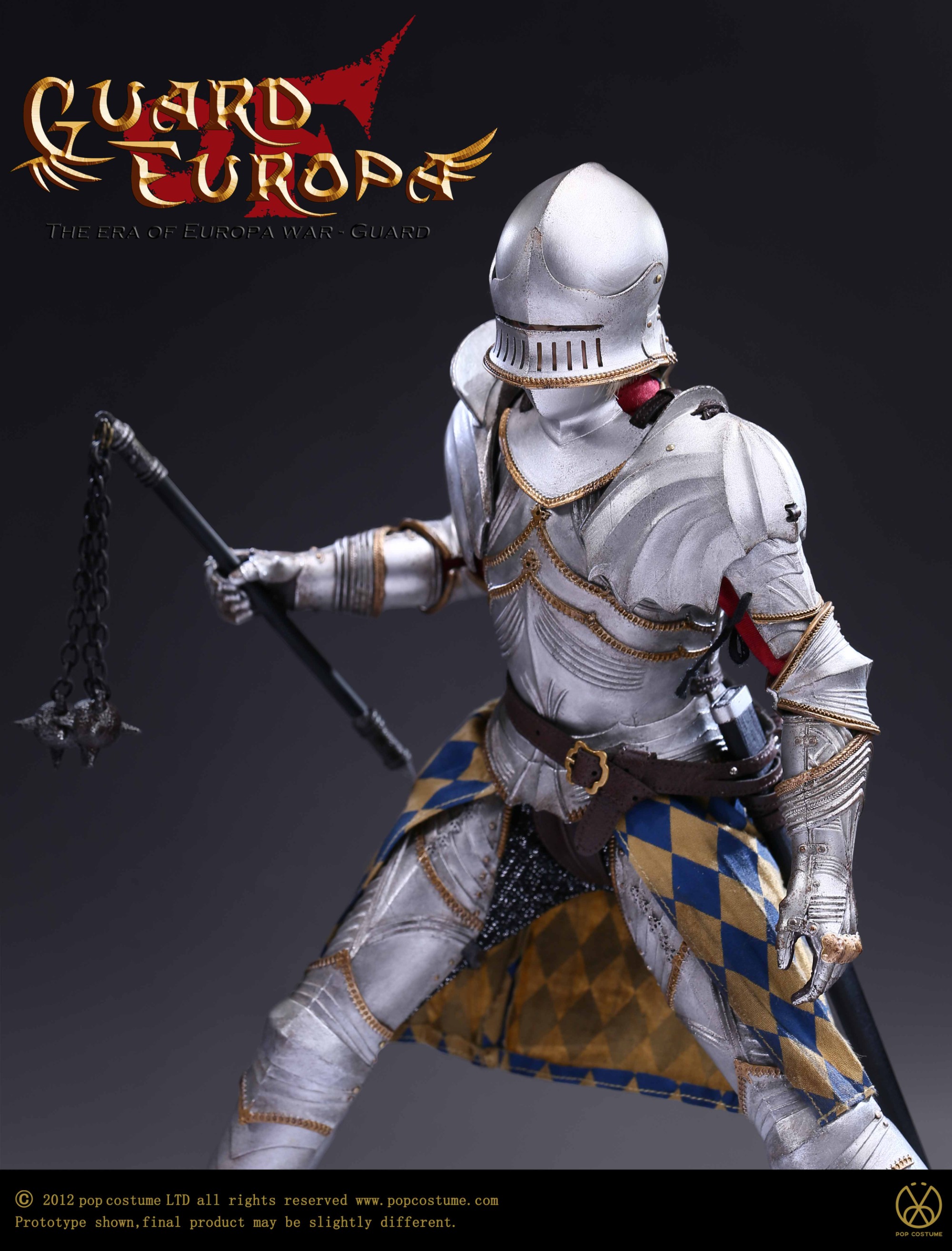 POP COSTUME 1/6 ALS016 The Era of Europa War Gothic Knight Silver armor Version