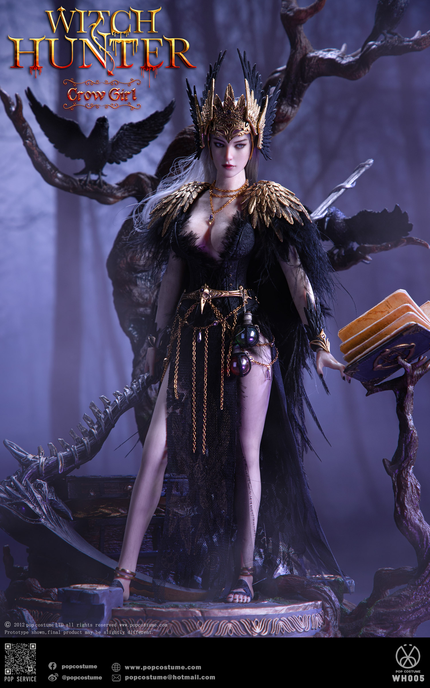 POP COSTUME 1/6 WH004 Witch H unter Series-The Crow Girl