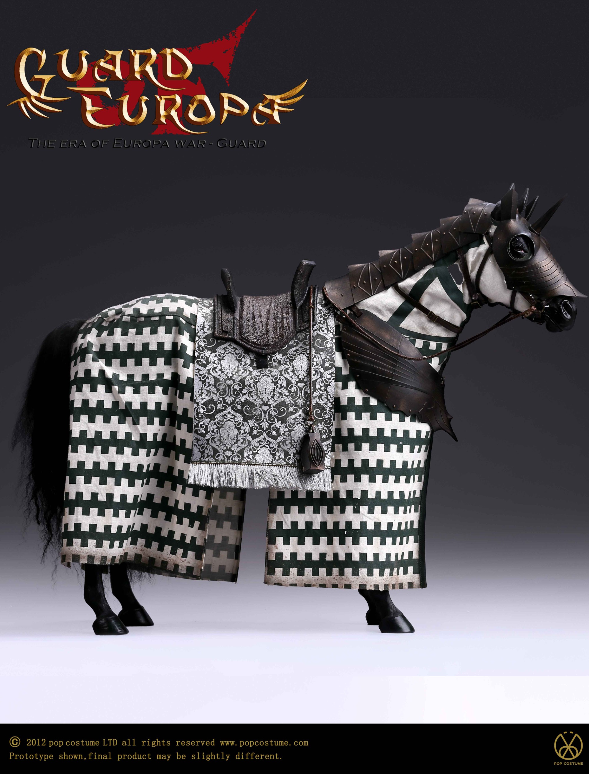POP COSTUME 1/6 ALS019 The Era of Europa War Gothic Black armor Horse