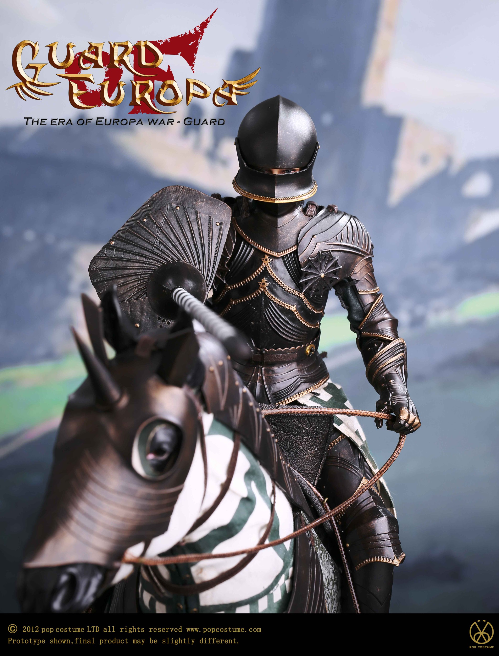 POP COSTUME 1/6 ALS017 Europa Chronicles Gothic Knight Black Armour Edition