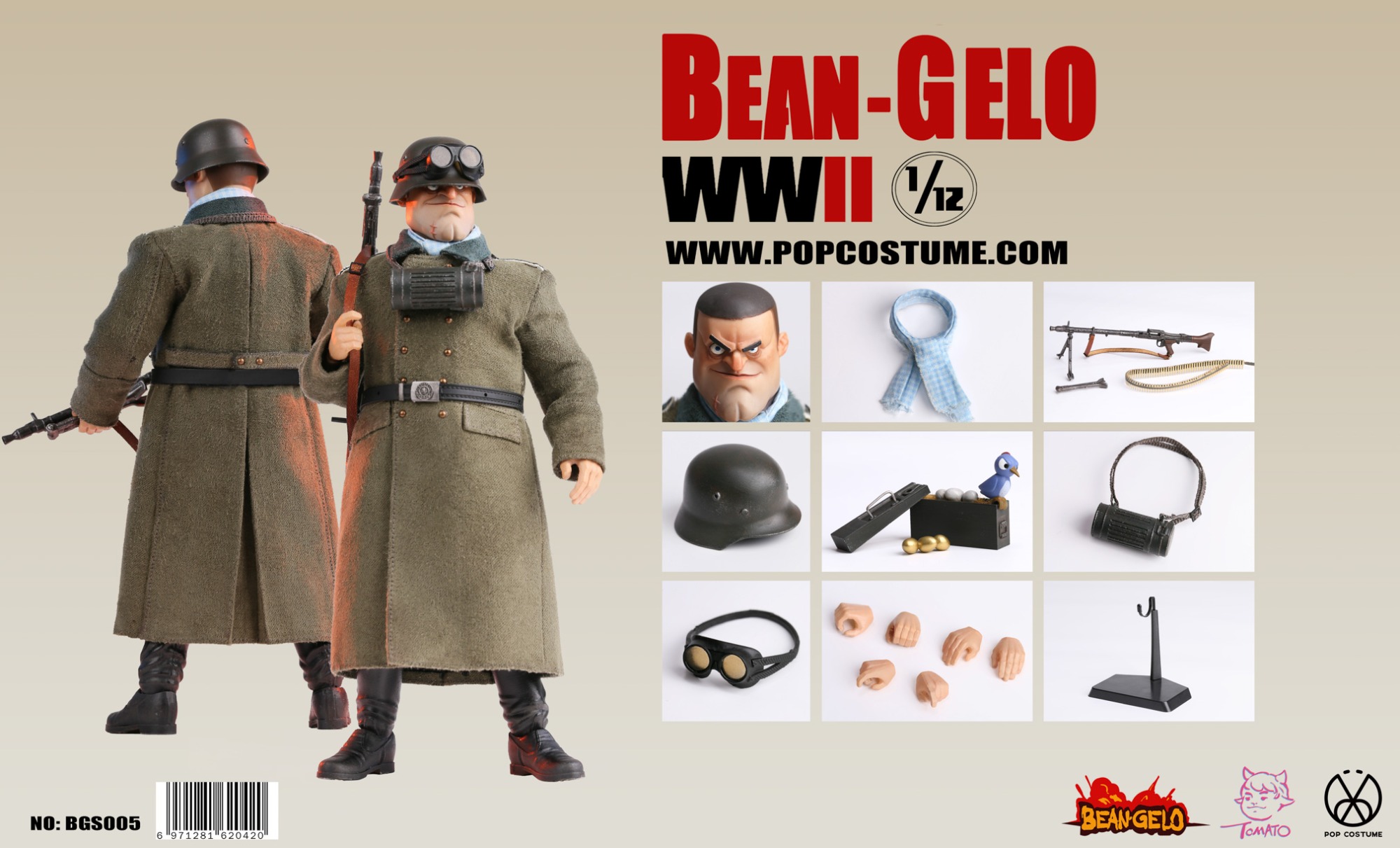 POP COSTUME 1/12 Bean Gelo Series BGS005 Kahn