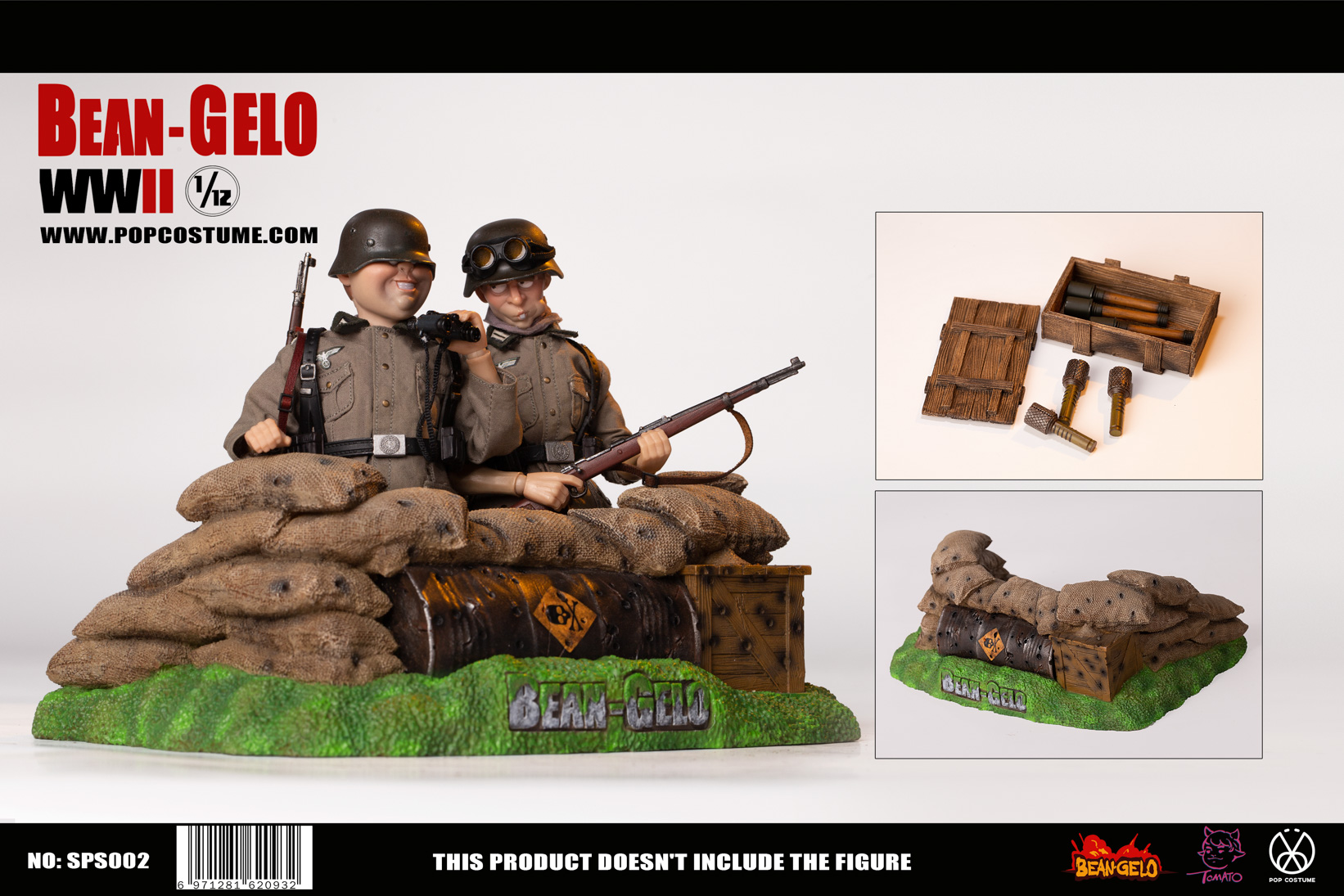 POP COSTUME 1/12 Scene Props Series Two-man battlefield platform scene