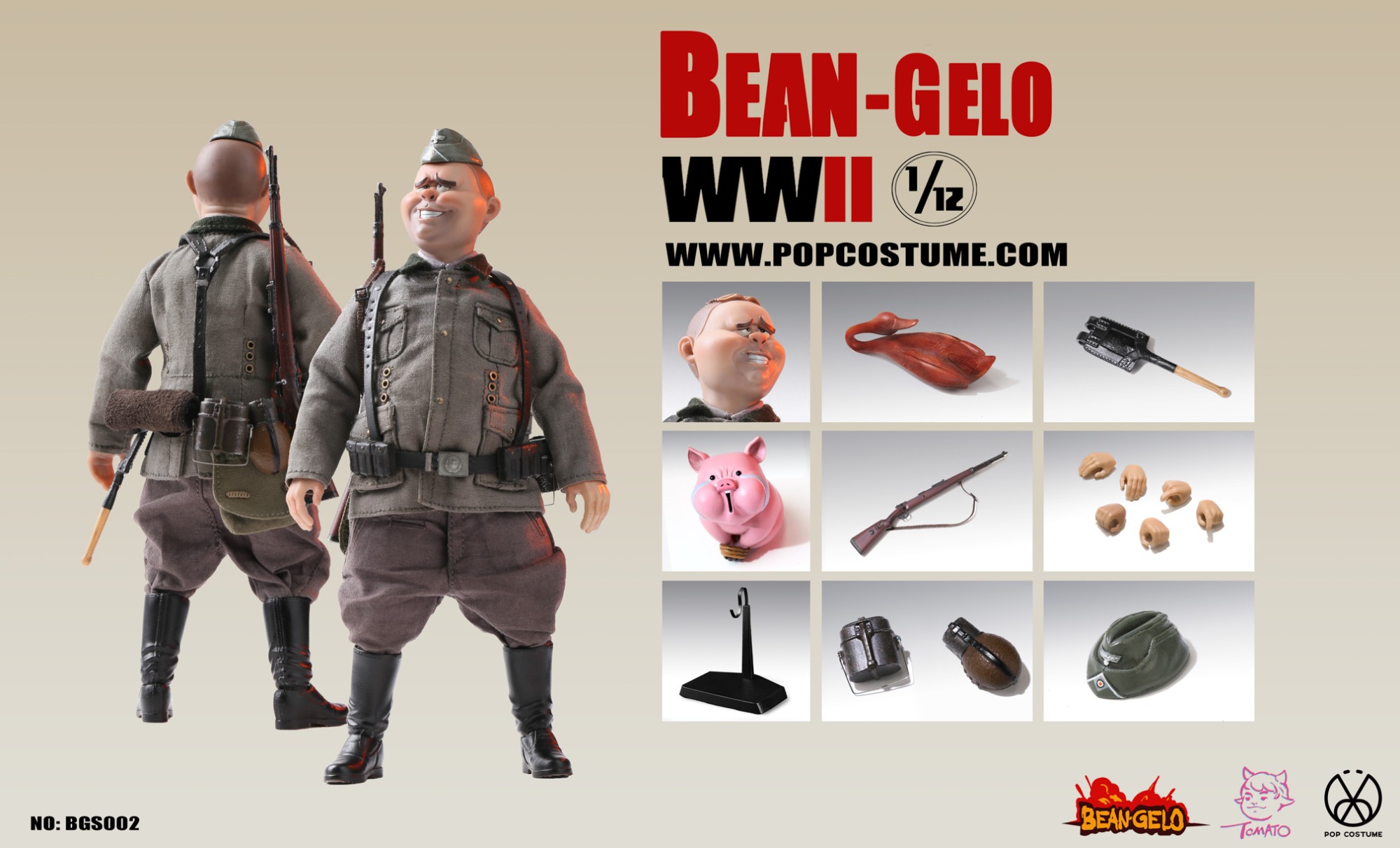 POP COSTUME 1/12 Bean Gelo Series BGS002 Fat guy--George