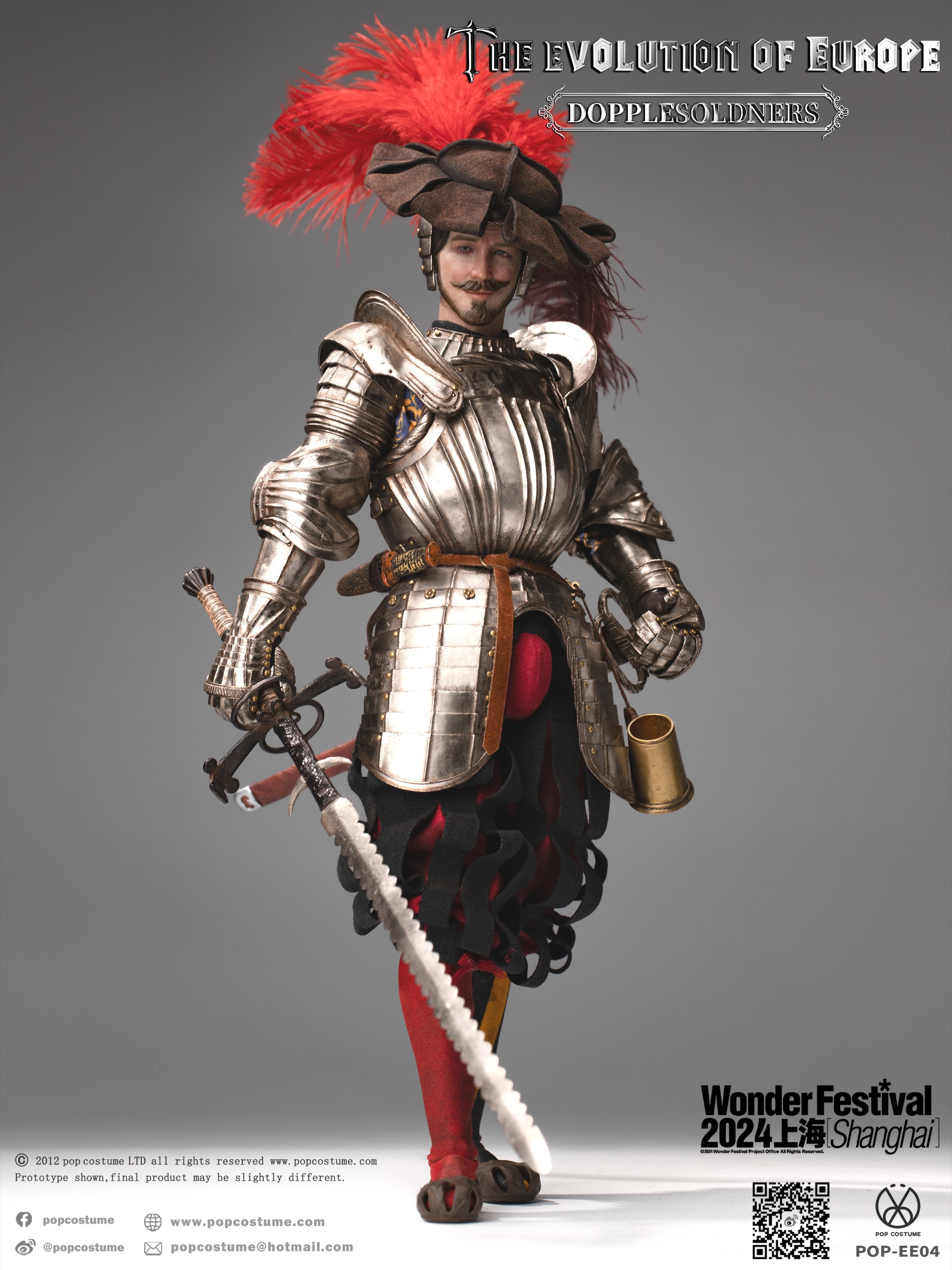 POP COSTUME 1/6 EE04 2024 Wonder Festival LIMITED EDITION The Evolution of Europe --Dopplesoldners (Handmade copper armor)