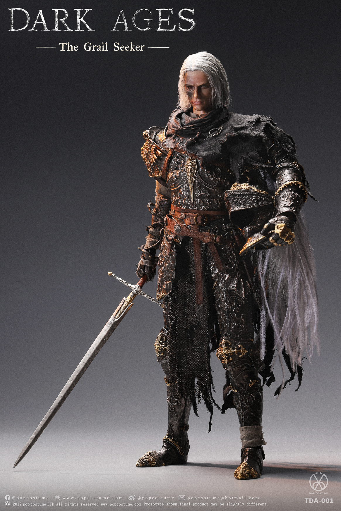 POP COSTUME 1/6 ダークナイト ガラハッド 限定版 TDA001 POPCOSTUME DARK AGES 1/6 TDA-001 GALAHAD,Designer series