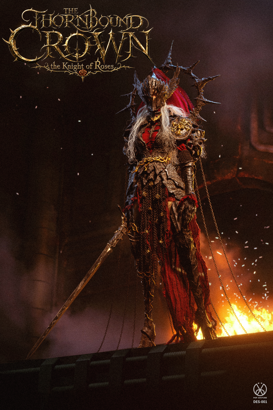 POPCOSTUME DES-001 The Knight of Roses - the Thornbound Crown