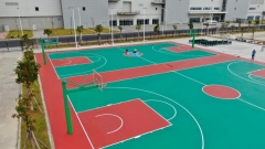 广州增城硅PU篮球场项目竣工