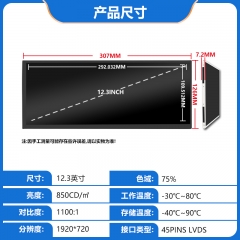 12.3 Inch LCD Screen 1920*720 AV123Z7M-N18
