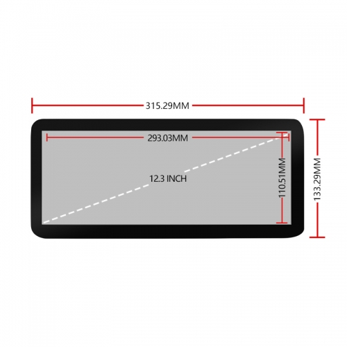 12.3-inch LCD screen, car touch screen, I2C/USB interface, capacitive touch screen for customization by customers