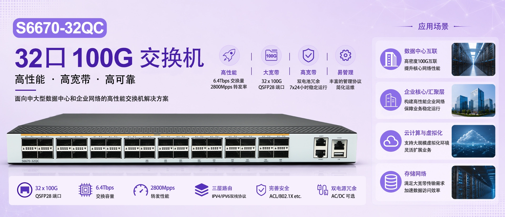 10G/25G/100G Data Center 数据中心交换机