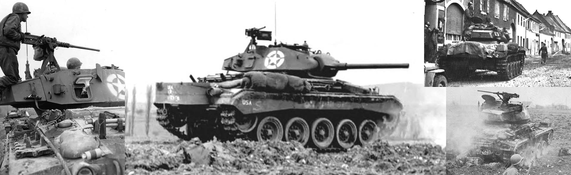 美国陆军 M24 "霞飞" 轻型战车 1945年3月，德国莱茵贝格, 第8装甲师, 第36战车营, D装甲连