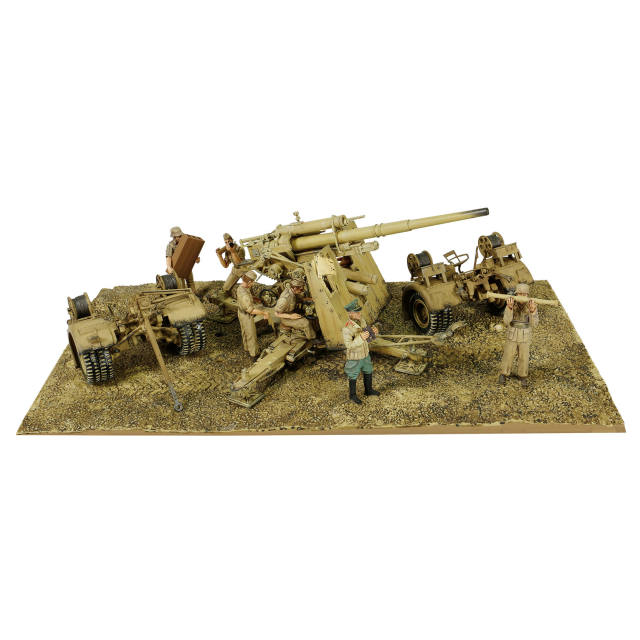 Krupp Flak 36 with Flak Rohr 18 gun barrel & sd. 202 tow vehicle Battle of EL Alamein, North Africa, June 194