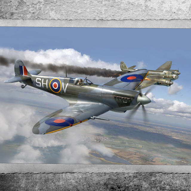 Spitfire MK. IX aircraft Britain Air Defence, August, 1942