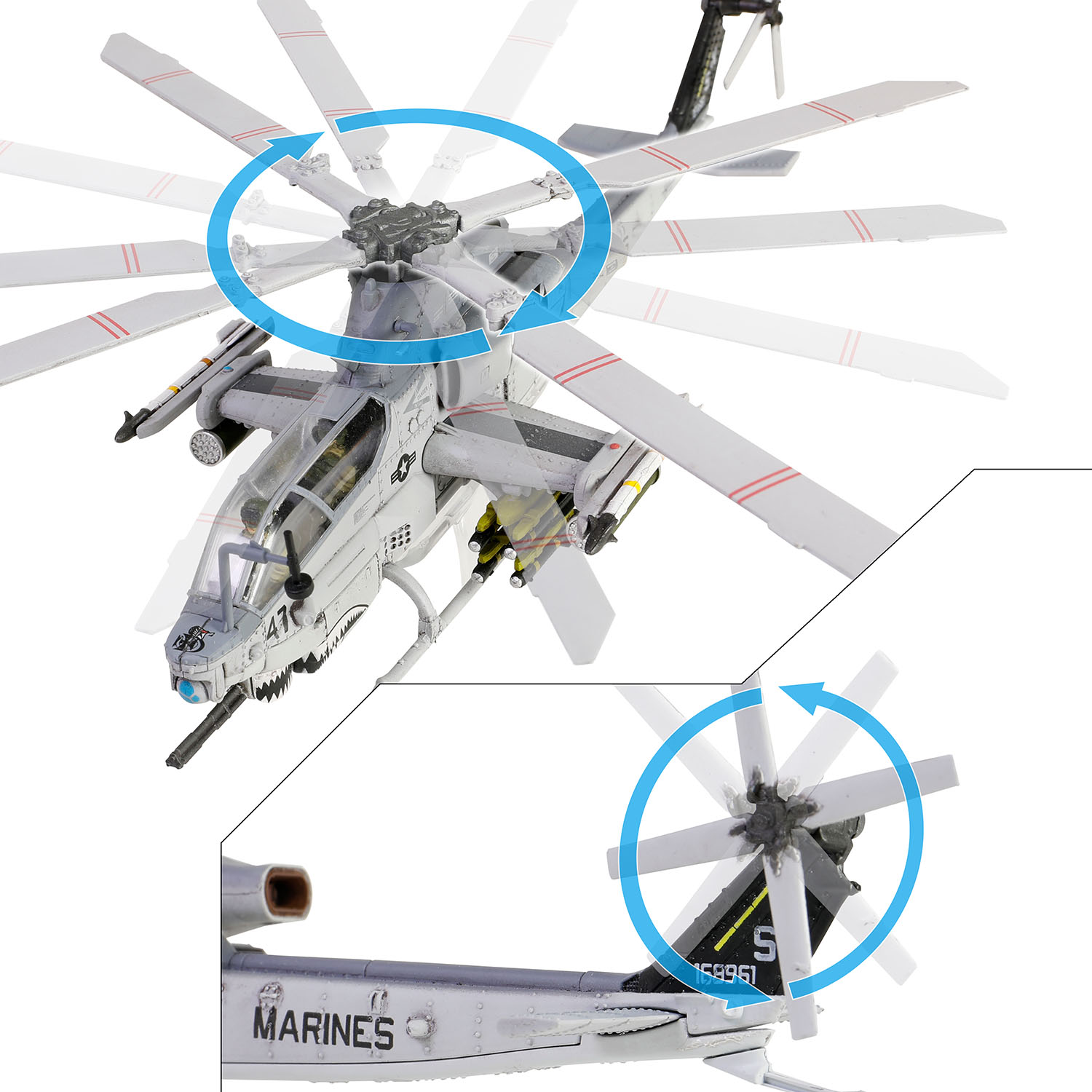 1:72 贝尔AH-1Z蝰蛇攻击直升机 美国海军陆战队第3联队，MAG-39，攻击直升机中队-469“复仇” 机号#168961