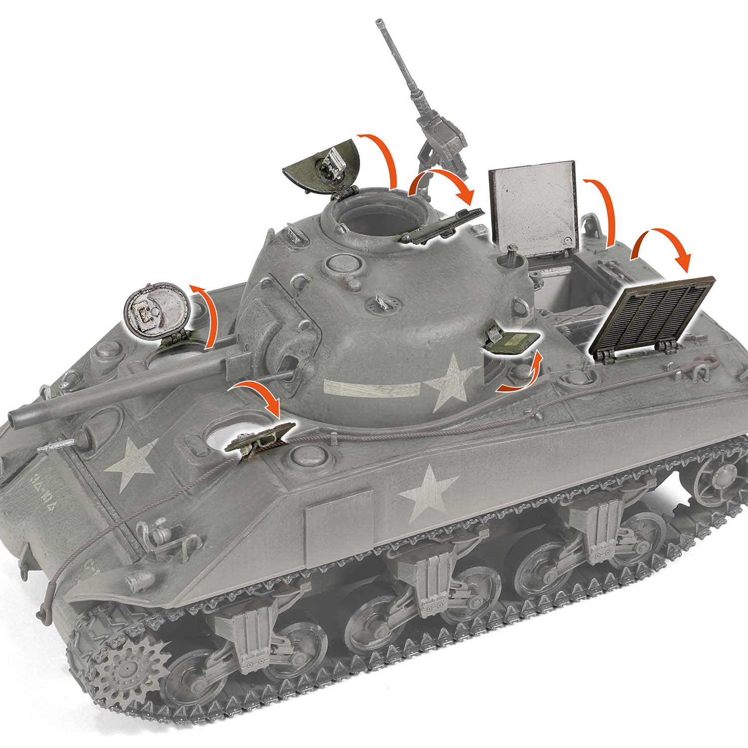 美国中型坦克谢尔曼M4A3 (75) 1943年纽约, 第 5 装甲师, 第 10 战车营, C 连, 训练车