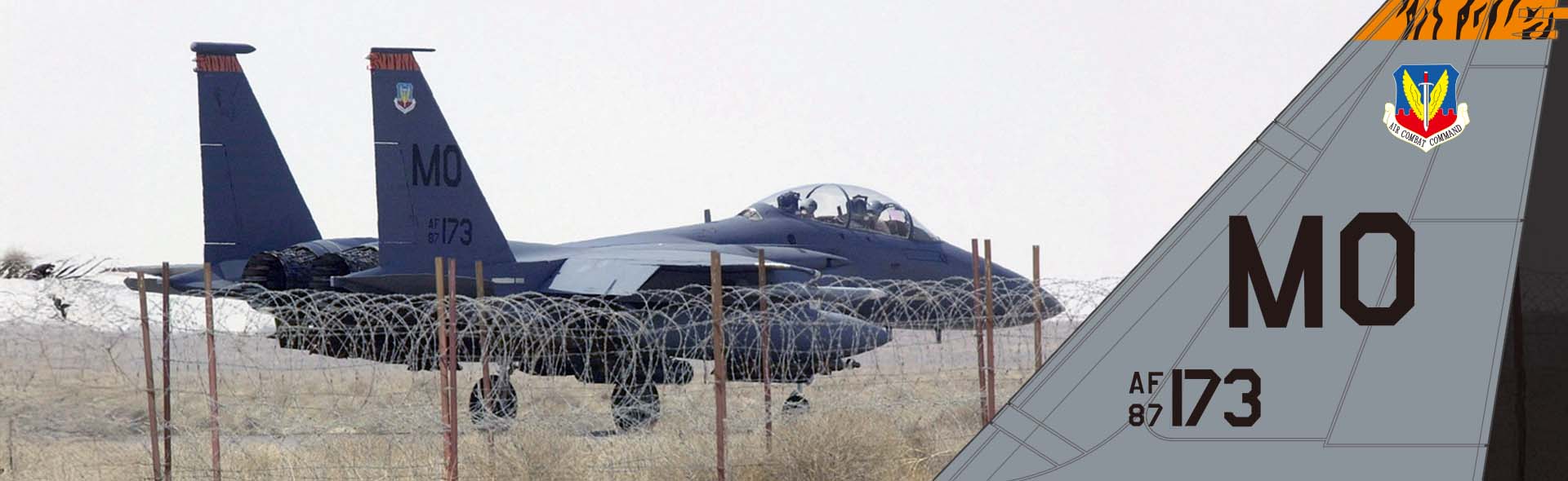 波音F-15E“打击鹰” 战斗机“鲨鱼嘴” 美国空军366联队391中队(“勇虎”中队)号机87-0173 