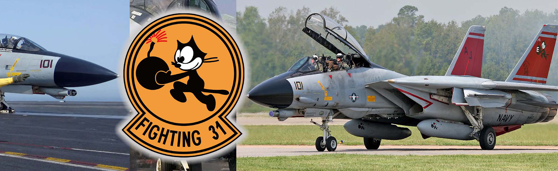 美国海军企业号航母甲板 + 4寸传奇 F-14 雄猫系列 甲板#L 部分 + 1983年, 黎巴嫩, 约翰·肯尼迪号航空母舰，VF-31 雄猫, 序号: 161280