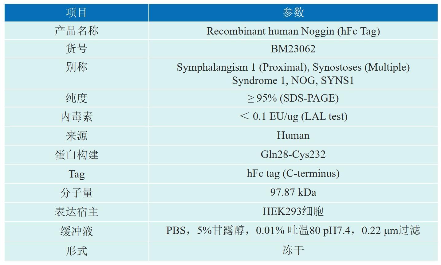 Recombinant human Noggin产品介绍