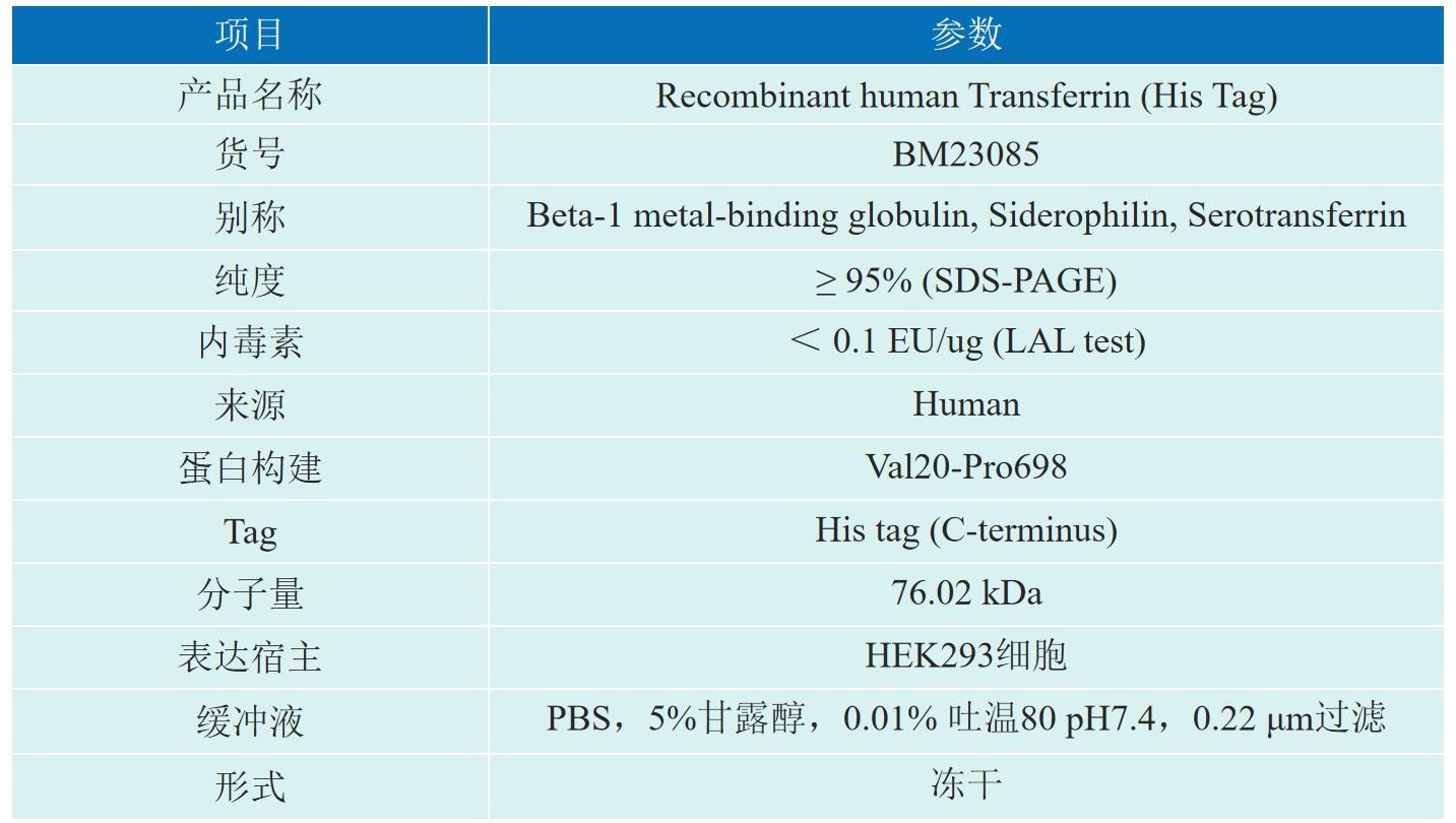 Recombinant human Transferrin产品介绍